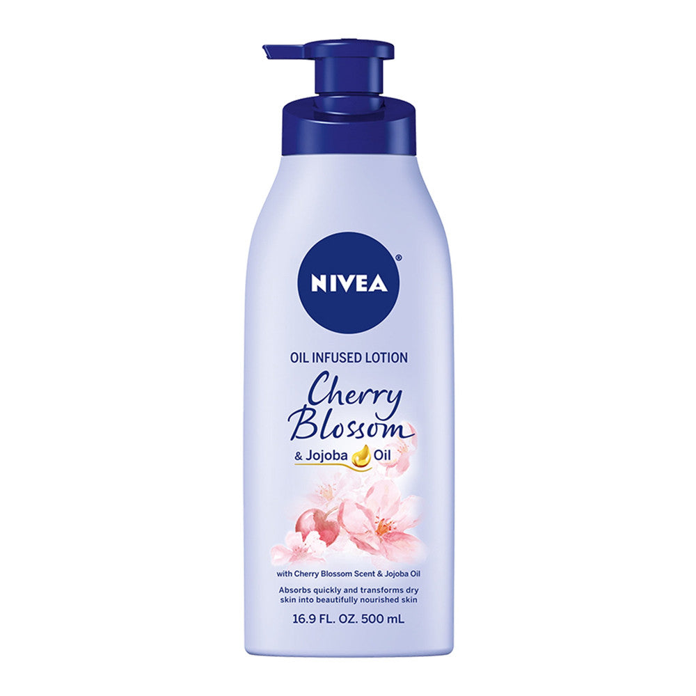 Nivea Oil Infused Lotion Cherry Blossom and Jojoba Oil For Skin, 16.9 oz